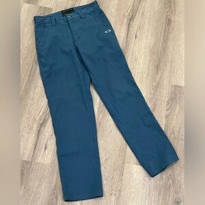 Oakley Pants 30W 31L Navy Twill Cotton Chino Pants Logo Classic Performance Golf